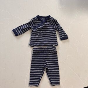 Carter's Navy and White Striped Baby Set
